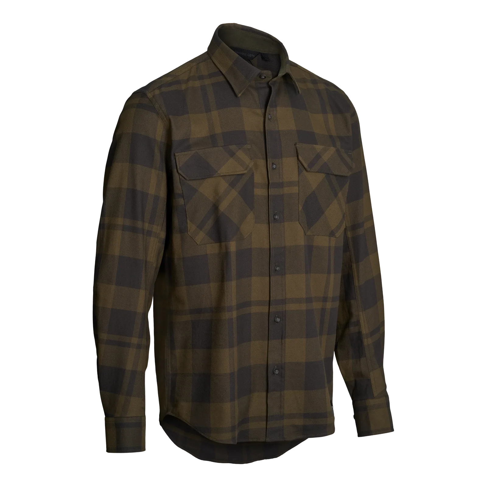 KAARE Baumwoll-Stretchhemd - Dunkelgrün