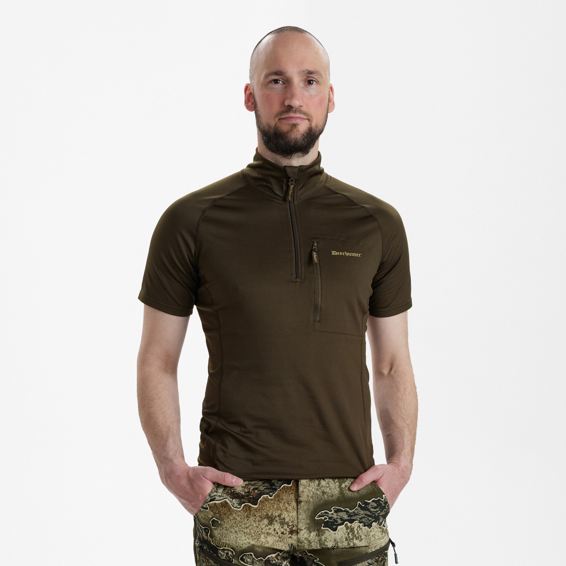 Excape Insulated T-Shirt mit RV-Kragen Excape Insulated T-Shirt mit RV-Kragen