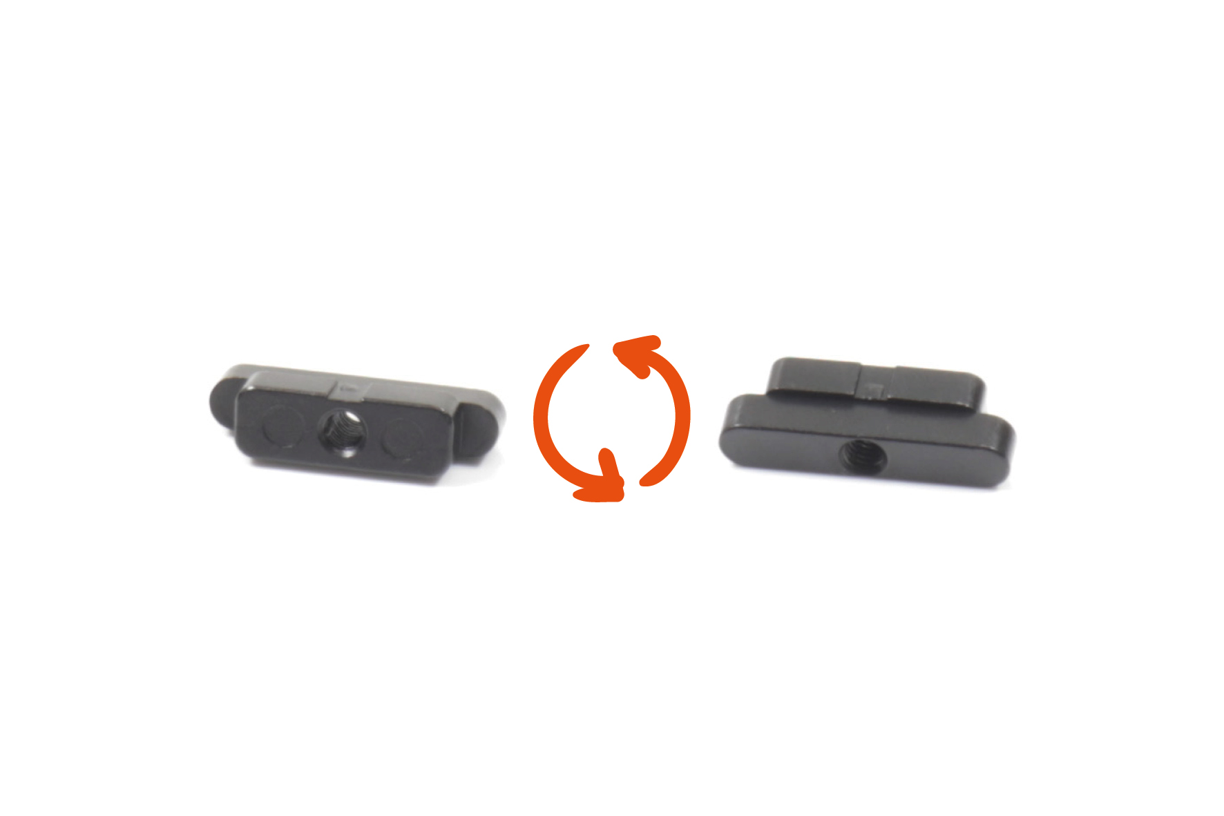 Rotatable axial stop Weaver- or Picatinny